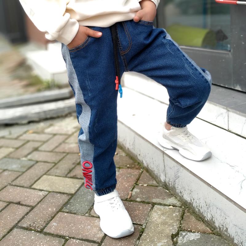 Diimuu børne jeans drenge afslappede denimbukser børn elastik wasit løse haremsbukser baby casual cowboybukser pasform 5-13y