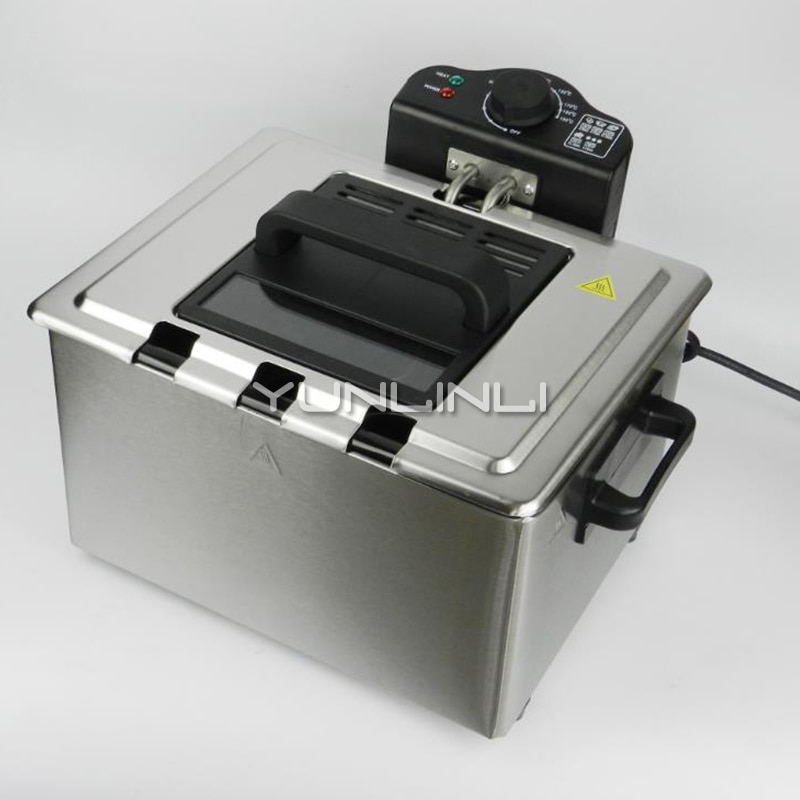 5L Electric Deep Fryer Household Electric Deep Frying Machine Stainless Steel Frying Cooker WJ-801