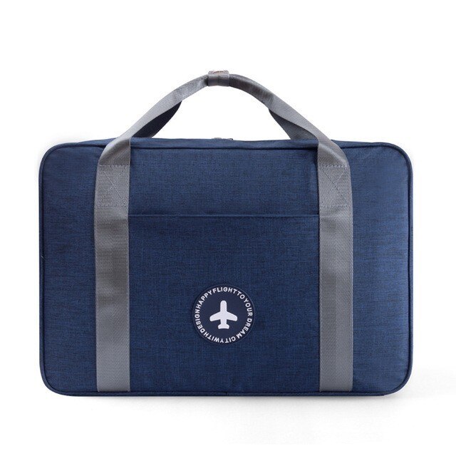 Folding Reistassen Draagbare Bagage Opslag Kleding Tassen Hand Bagage Voor Mannen En Vrouwen Plunjezak: navy