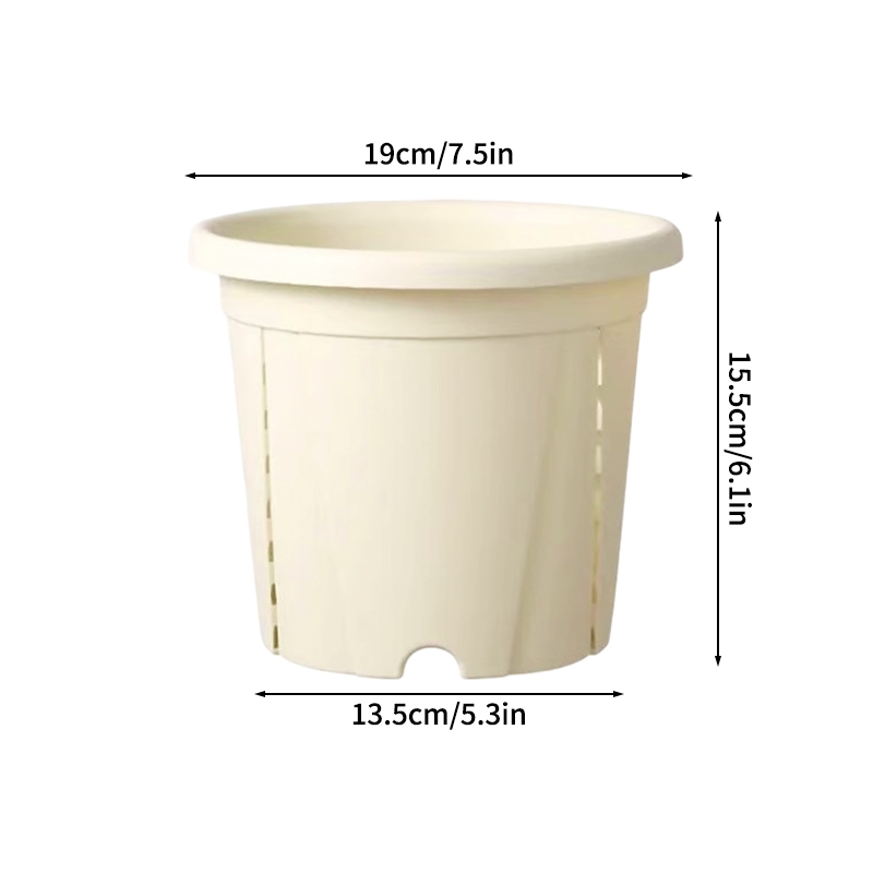 Plastic Green Plant Flower Pot Thickened Resin Gallon Pot Balcony Planting Flower Pot Root Control Breathable Seedling Planters: Burgundy