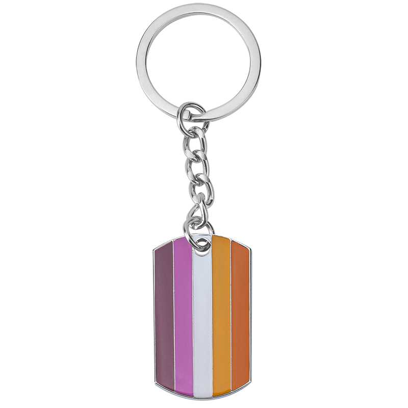Mlm pride nyckelring nyckelring: Silver-