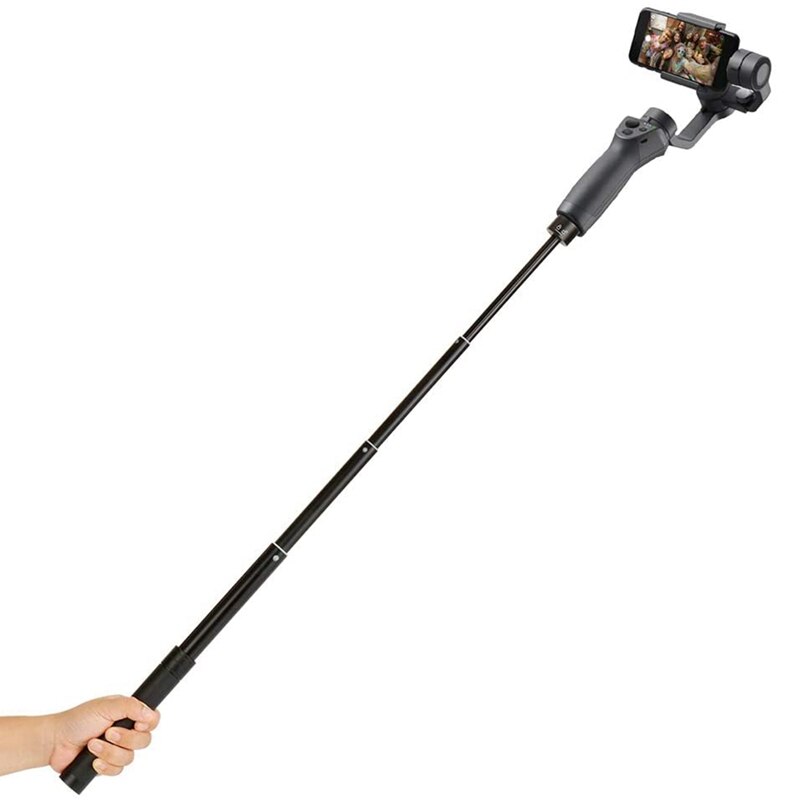 Verstellbarer selfie-stick, kompatibel mit gimbal-stabilisatoren, metall-telefonverlängerungsstab