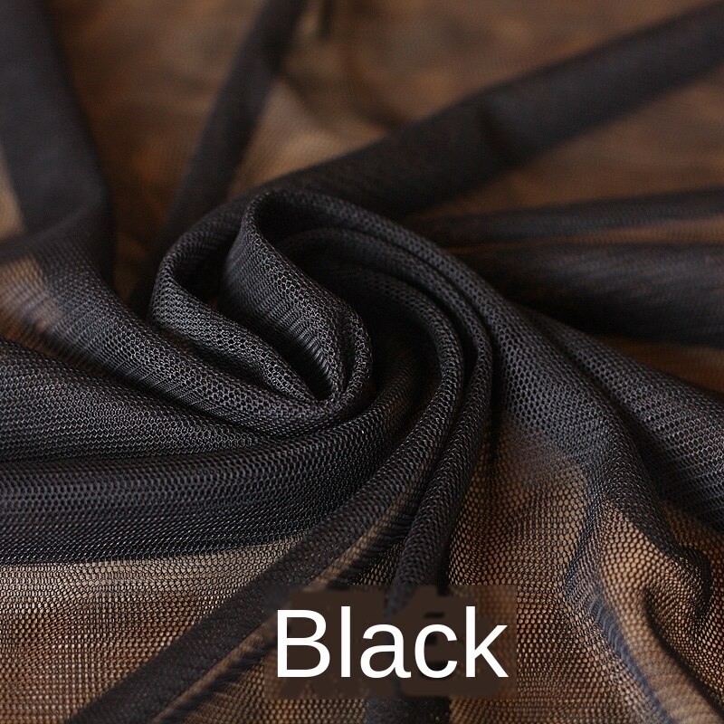 Verschlüsselung Weiche Blick Tuch Moskito Netze Kleid Material Sommer Kleidung Gittergewebe Spitze Stoff: Schwarz