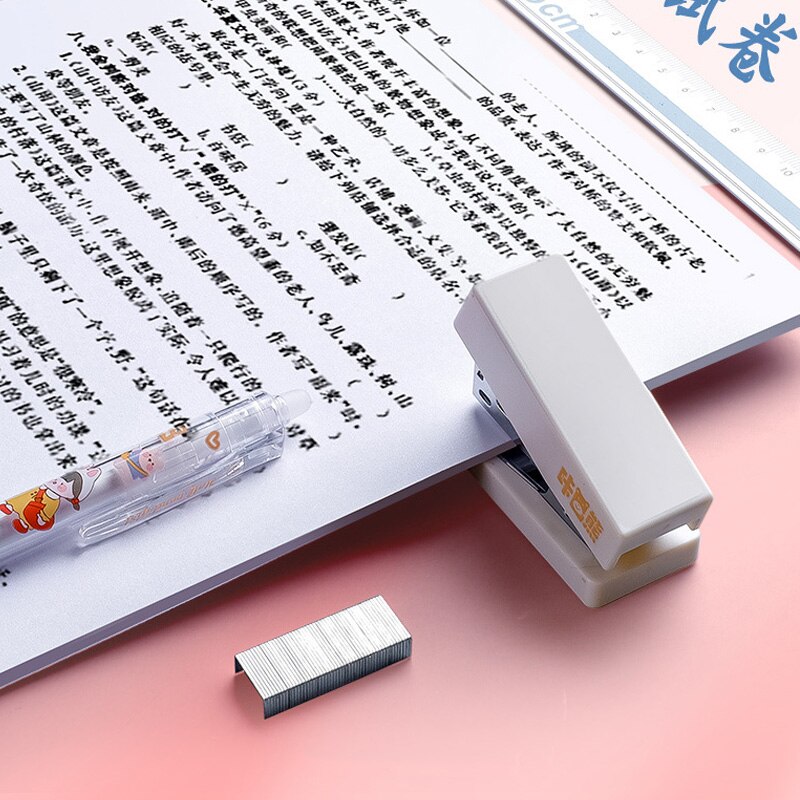 Bear Mini Stapler Set with 400pcs Staples Kawaii Astronaut Paper Binder Stationery Office Binding Tools School Supplies