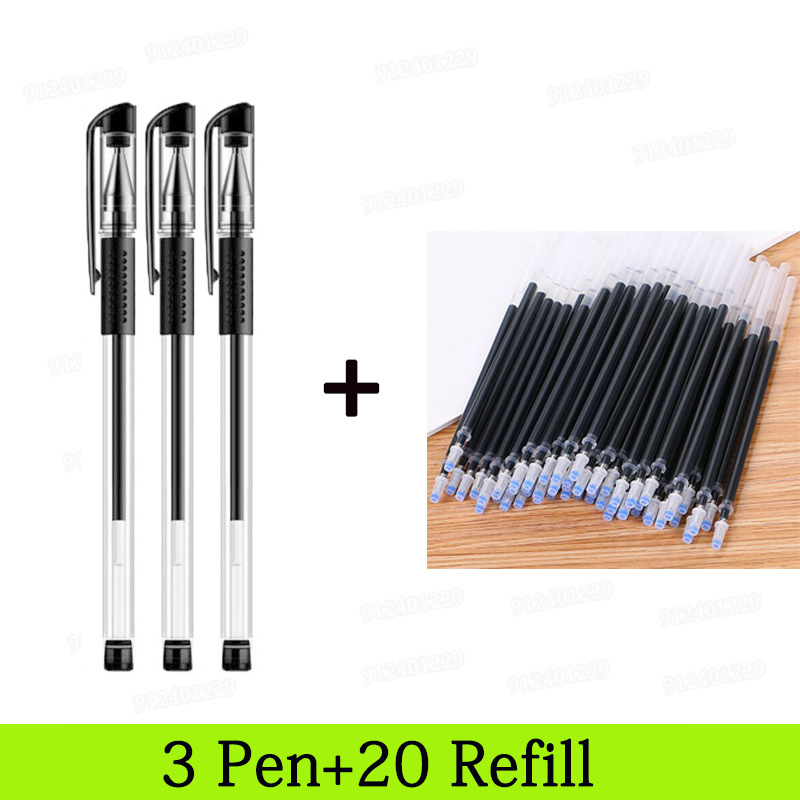 Lot Black Red Blue Signature Neutral Pen Rod Business Office Write Student Stationery Exam Replaceable Refill Ball-Point Pen