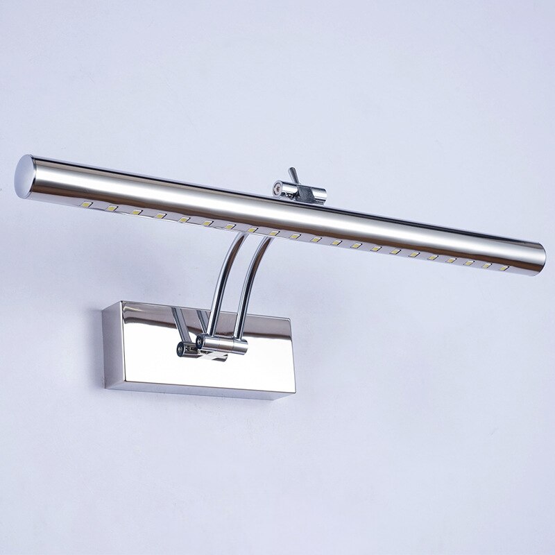 Donwei førte spejllys 40cm 5w / 55cm 7w ac85-265v moderne kosmetisk rustfrit stål væglampe badeværelse spejl frontlys