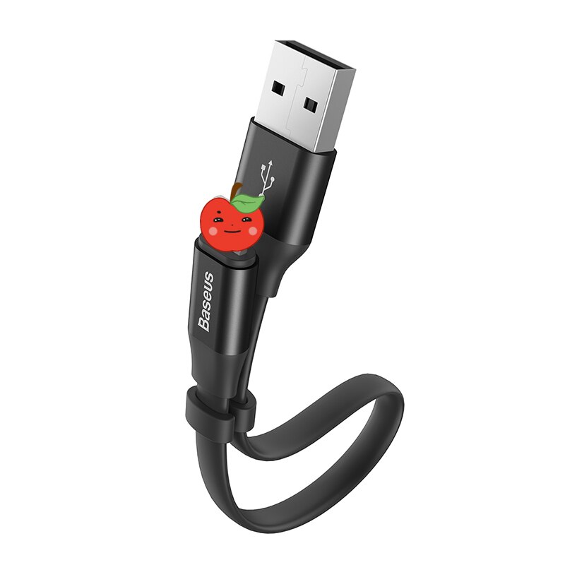 Cavo USB portatile Baseus per iPhone 11 pro Max XS Max XR X 8 7 6 6s più 5 se caricabatterie rapido per ricarica dati cavo telefonico cavo telefonico: nero