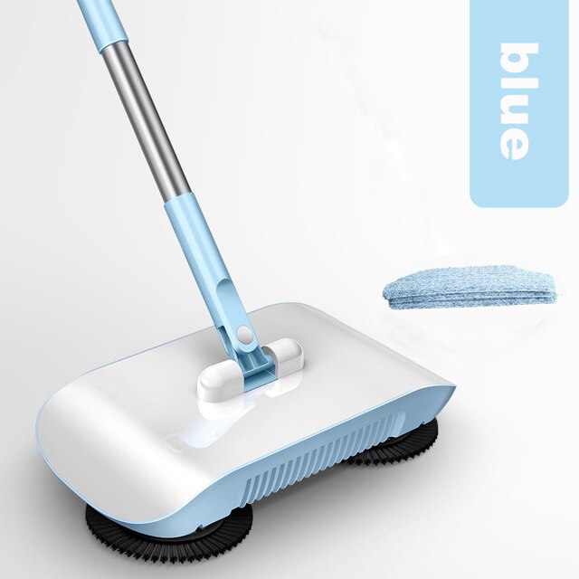 Robot Vacuum Broom Cleaner Floor Home Kitchen Sweeper Mop Sweeping Machine Handle Household Wash Carpet: Blue