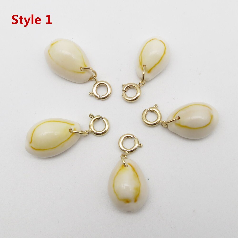 5 stks/pak shell boom DIY Charms haar vlecht dread dreadlock kralen clips manchetten ringen Gouden Sluitingen Sieraden dreadlock accessoires: 5pcs Style 1