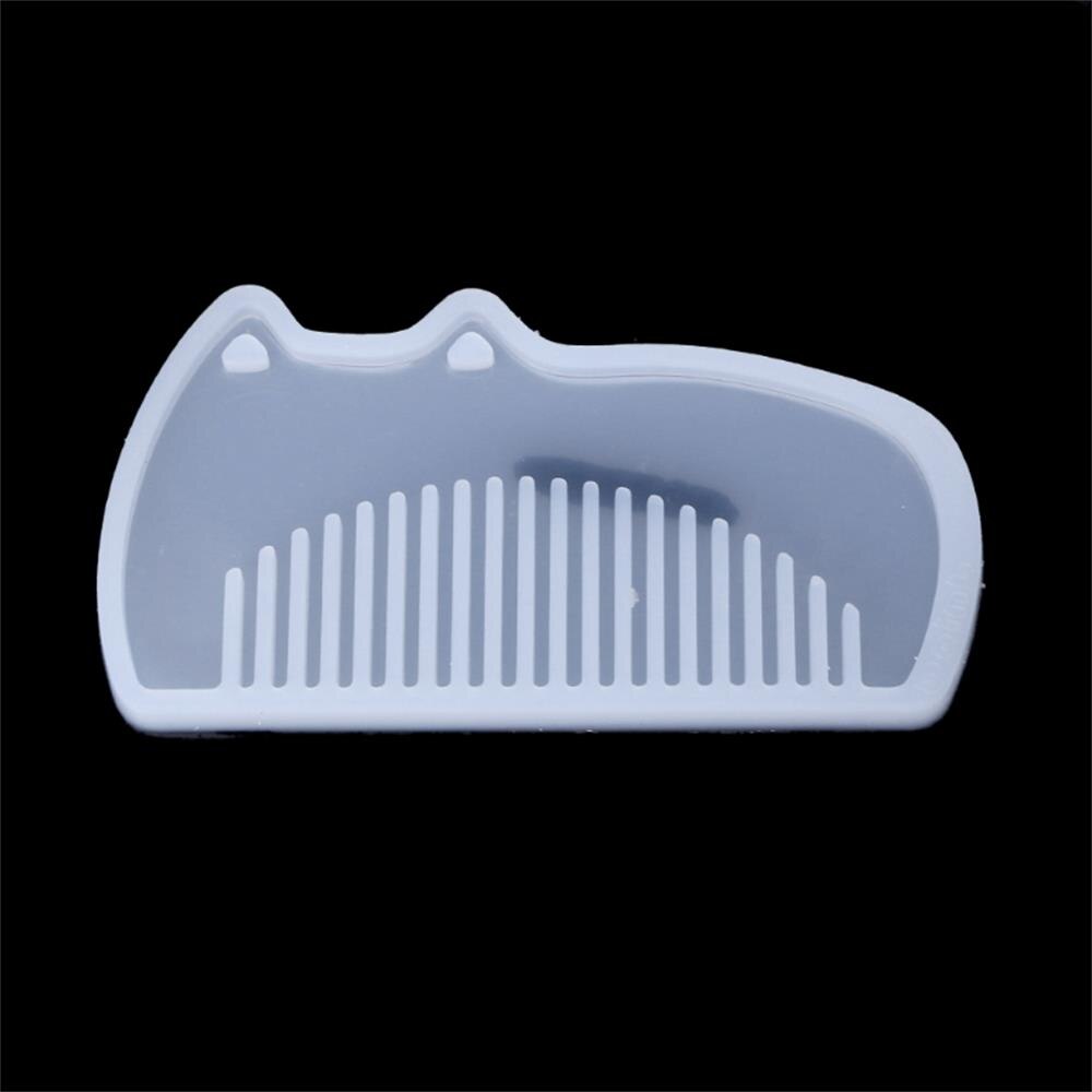 Moldes de resina epoxi de molde de Peine de silicona transparente 3D para DIY, herramientas de fabricación de joyas, suministros de artesanía a mano