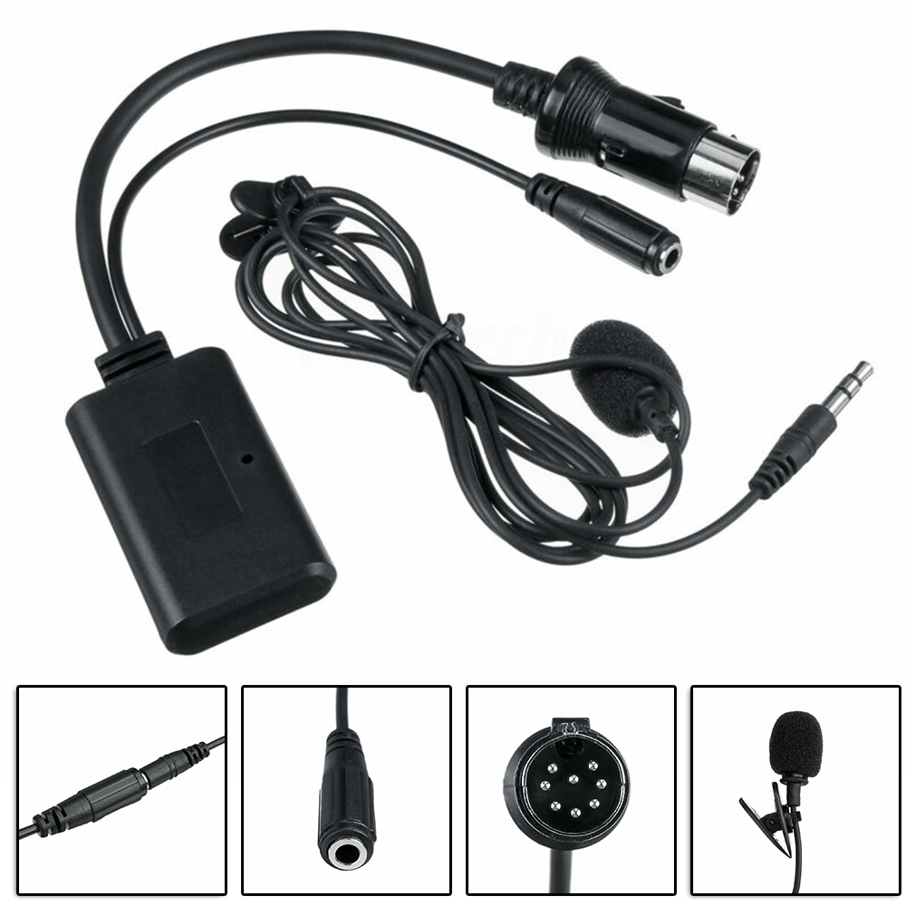 Adaptador bluetooth de áudio aux de 8 pinos para alpino kcm- 123b m bus acessórios eletrônicos aux áudio adaptador de cabo de alta fidelidade