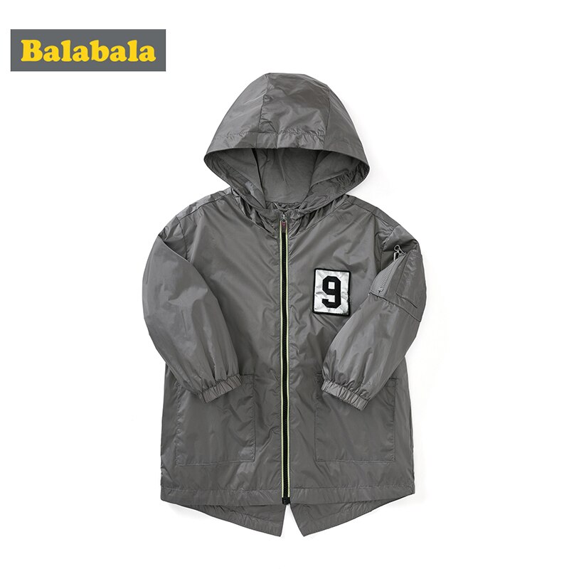 Balabala casaco de bebê roupas do menino primavera 2020 nova maré moda das crianças com capuz manga longa jaqueta outerwear