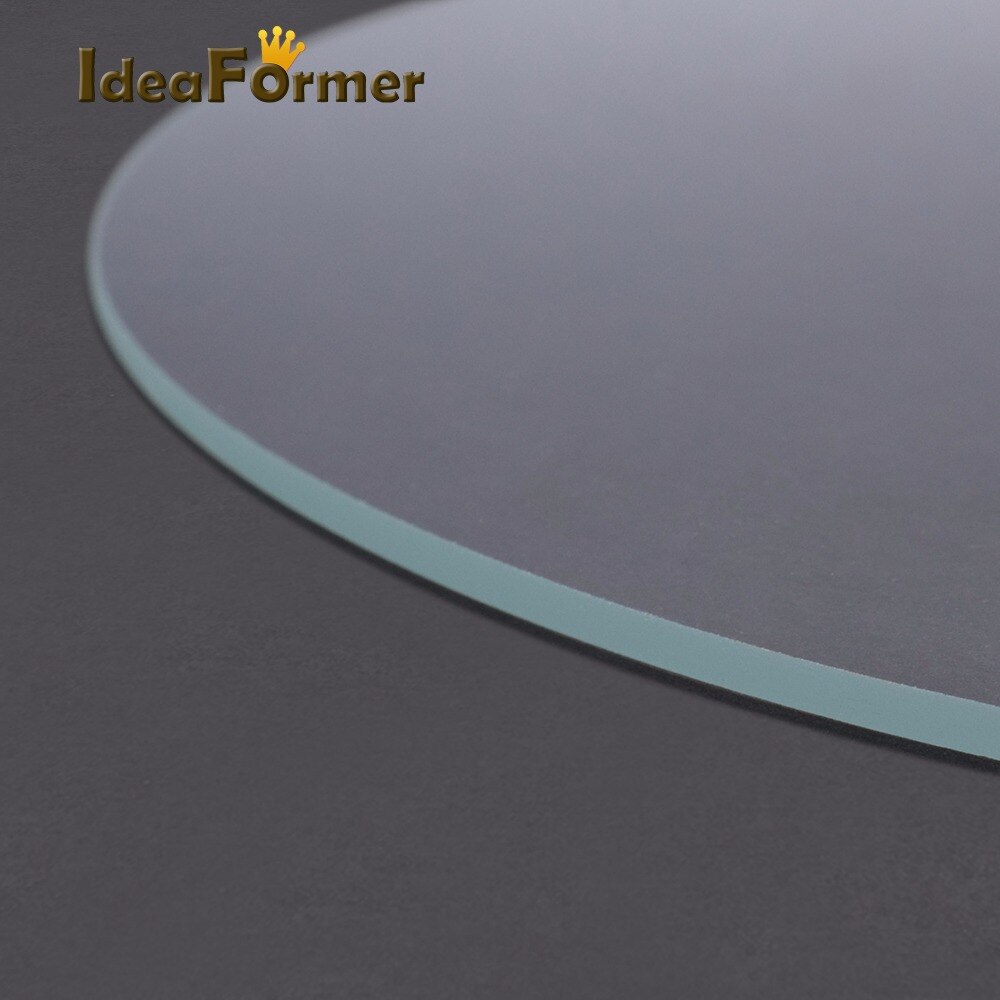 3D Printer Round Borosilicate Glass Tempered Glass plate Diameter 200mm 220mm 240mm heated bed Flat Transparent for Kossel Delta