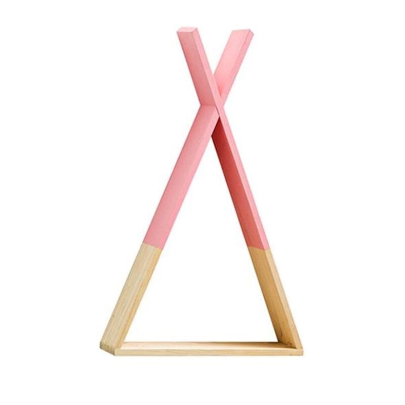 Nordic Stijl Baby Houten Driehoek Plank Mooie Muur Opknoping Trigon Opslag Boek Plank Thuis Kids Babykamer Diy Decor: PK
