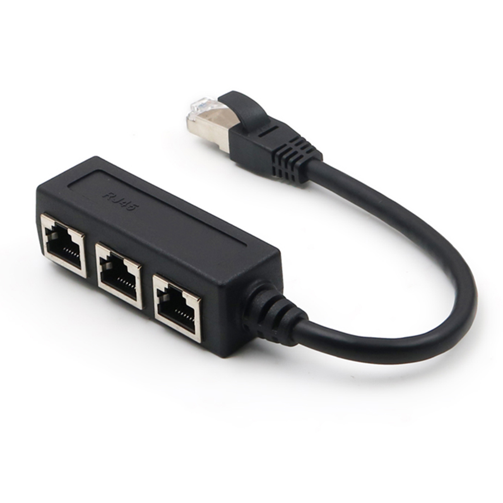 Répartiteur de câble Ethernet RJ45, adaptateur réseau, séparateur Ethernet 1 à 3, câble adapté à l'adaptateur de connecteur Ethernet Super LAN Cat 6