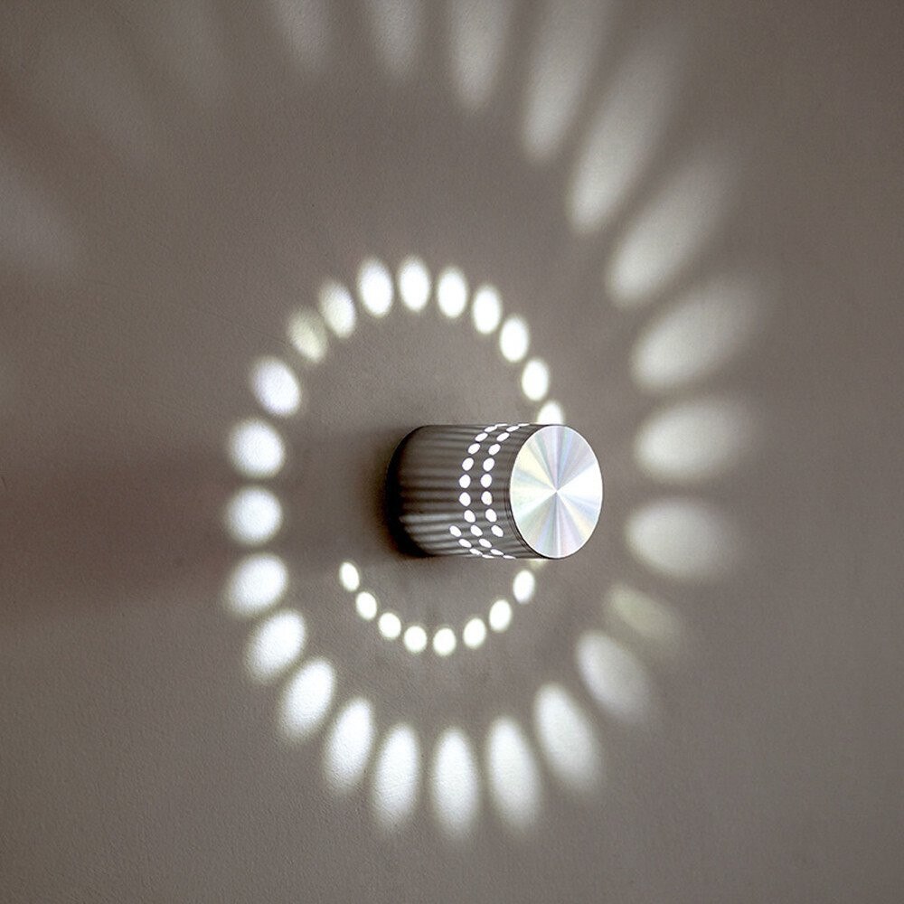 Rgb spiral hul førte væg lyseffekt væglampe med fjernbetjening farverig wandlamp til fest bar lobby ktv boligindretning