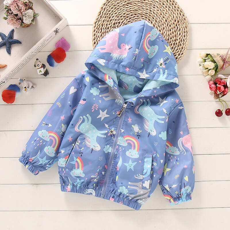 Mädchen Jacken Mäntel Einhorn Regenbogen Winter Herbst freundlicher Mantel freundlicher Jacke lässig Mit Kapuze Oberbekleidung Mäntel freundlicher Kleidung 3 8ys
