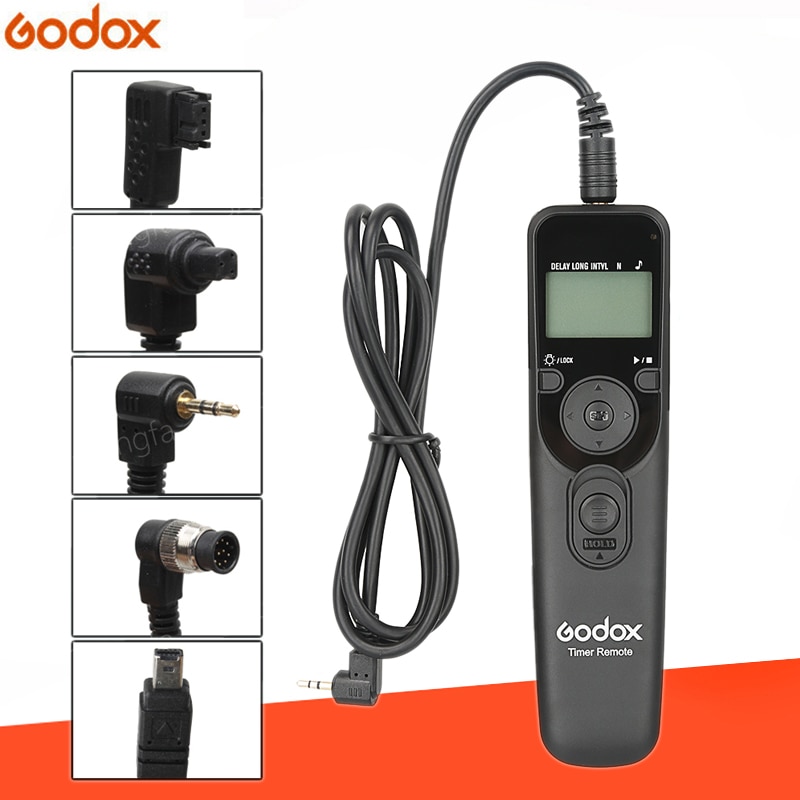 Godox Digital Timer Fernbedienung UTR-C1/C3/N1/N3/S1 mit LCD Tafel beleuchtet Austauschbare Kabel Verschluss Freisetzung Regler Für Kamera