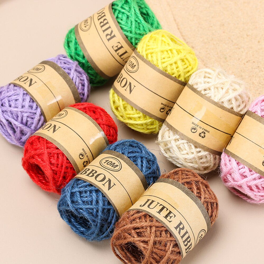 10m natuurlijke jute touw diy touw koord hennep touw 1mm rustieke verpakking touw bruiloft sticker huis textiel kleding decoratie