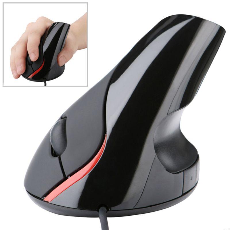 Trådbunden vertikal mus för höger hand ergonomisk spelmus 1600 dpi usb optisk handledsmus för pc bärbar dator