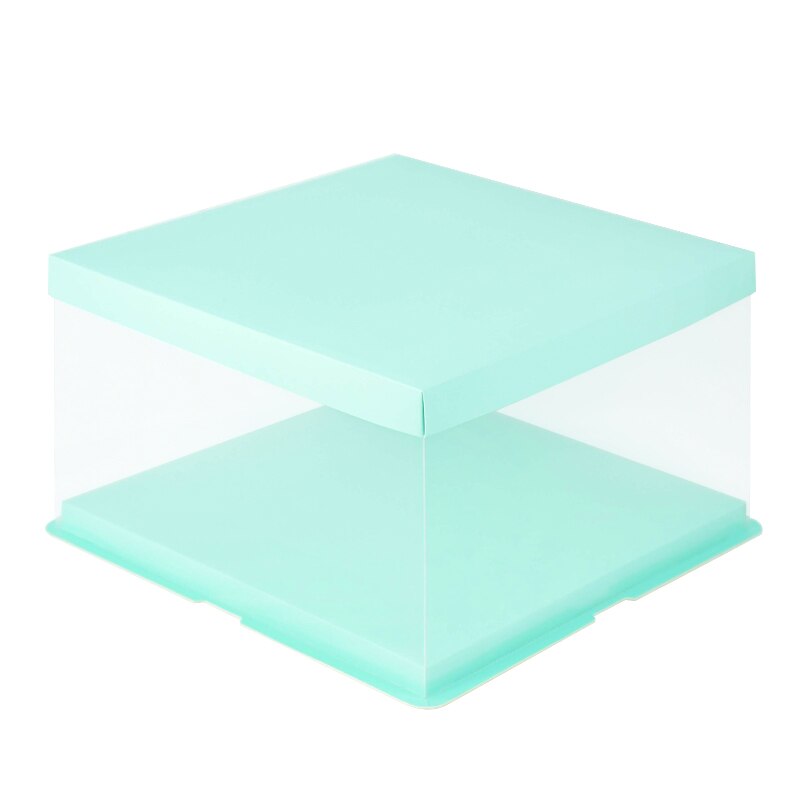 30cm Clear Rose Teddy Bear Packaging Box PVC Transparent Cake Boxes for Wedding Anniversary Birthday Baby Shower Supplies: blue 30x30x17cm