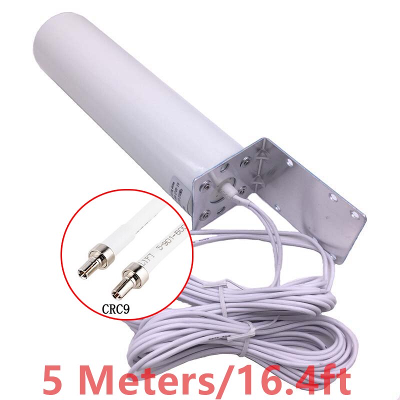 5m 10m wifi ekstern router antenne 4g lte sma 12 dbi omni antenne 3g ts9 dobbelt kabel crc 9 til huawei  b315 e8372 e3372 zte routere: 5m crc 9 stik