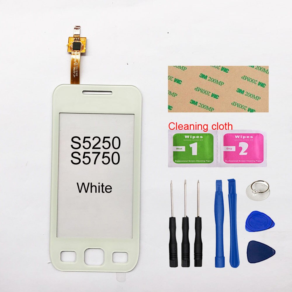 3.2'' For Samsung Galaxy Wave 525 S5250 S5750 S5750E Touch Screen Digitizer Touch Panel Front Glass Lens Sensor: White And Tools