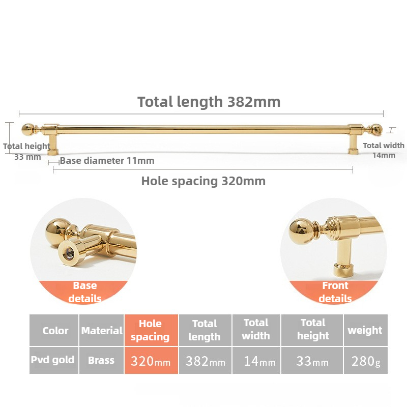 Fransk stil luksuriøse gull kjøkkenskap dørhåndtak solid messing skuffknotter møbelhåndtak maskinvare: Svart gull