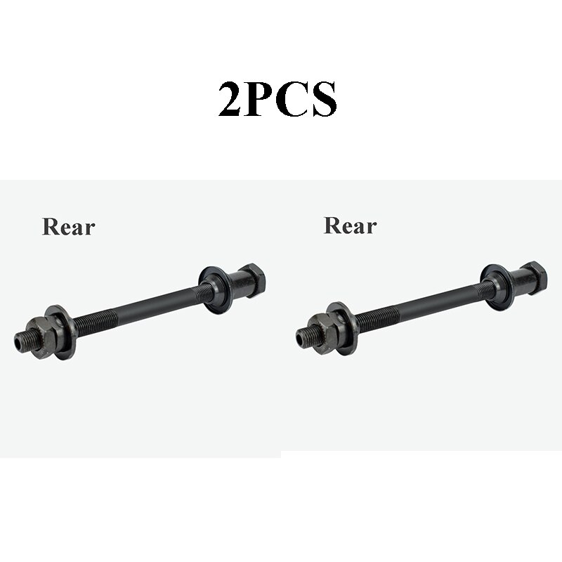 Bicycle Hub Axle Rear Front Quick Release Hub Carbon Steel Hollow Shaft Lever Wheel Bearing Axle Cassette Adapter accessories: 2pc rear 14.4cm
