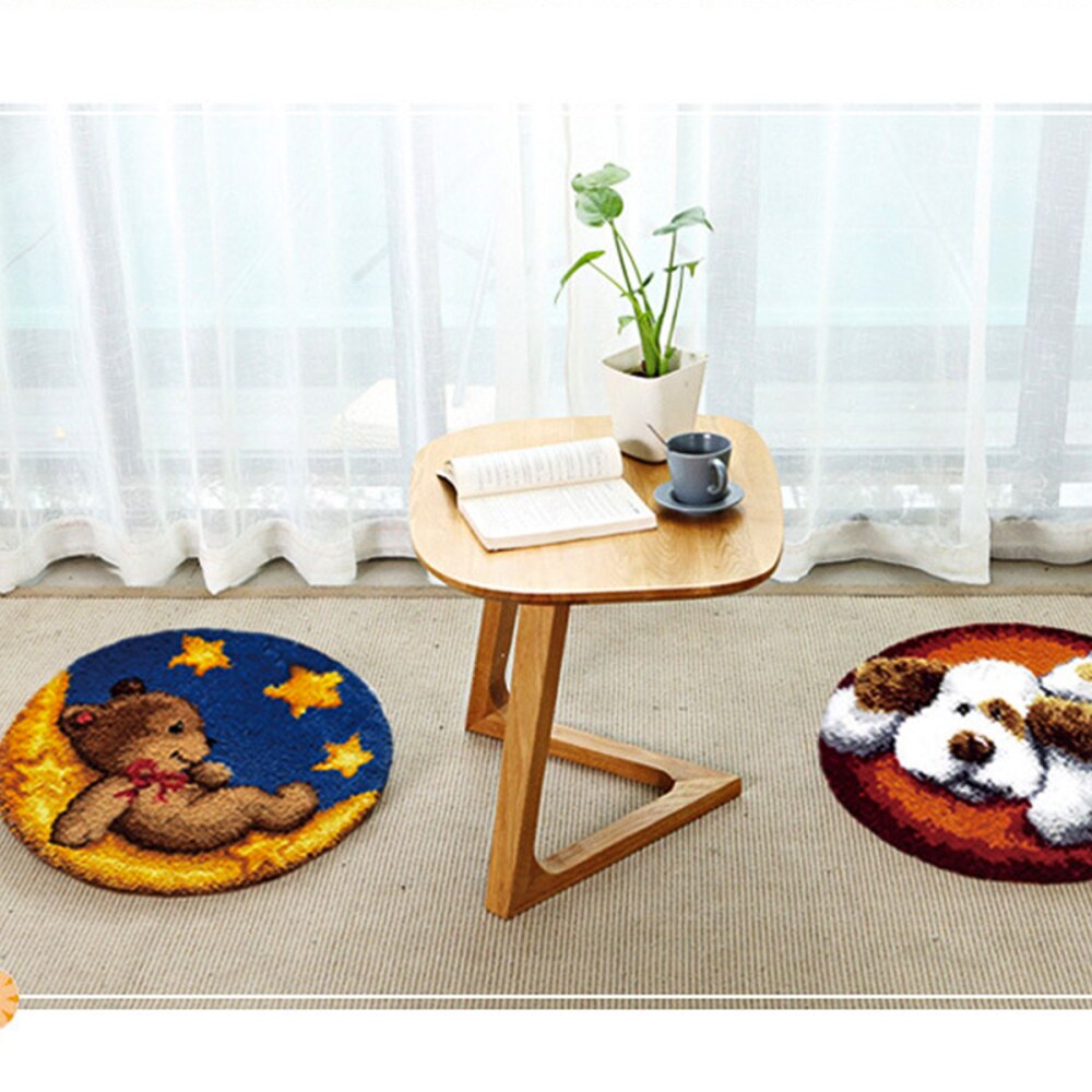 1PC DIY Carpet Embroidered Cloth Carpet Making Material Sitting Cushion Embroidered Base Fabric for Studio