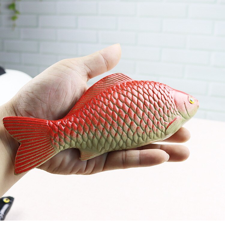 Alimentos artificiales de imitación de pescado, decoración de nevera, escuela, restaurante, materiales de enseñanza, fotos de estudiantes, 1 ud.: red