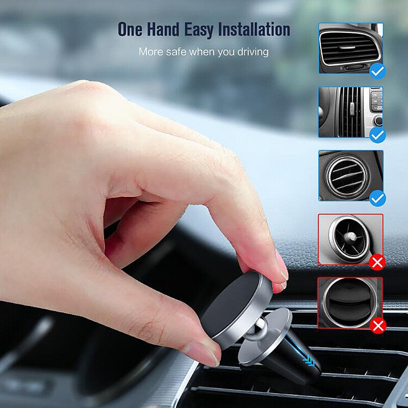 Iksnail magneettinen autopuhelimen pidike samsung galaxy note 9 8 tuuletusaukkoon kiinnitettävä magneetti puhelinteline iphone xs max gps telineille