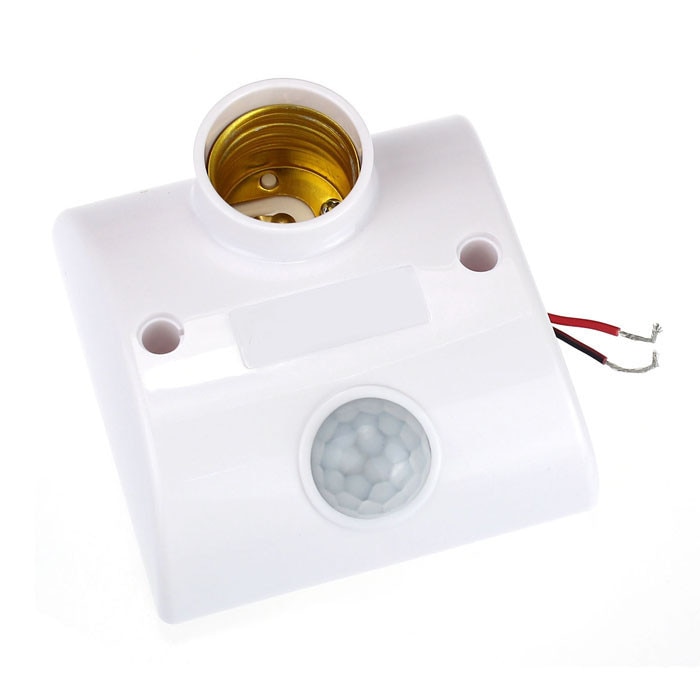 AC 220v 50/60HZ Motion Sensing Switch Infrared Motion Sensor Automatic Light Lamp Holder Switch White#20: Default Title