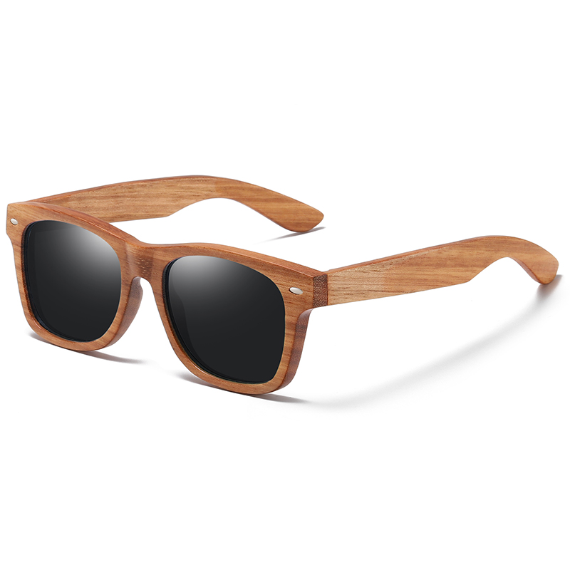 GM Sonnenbrille aus natürlichem Bambus und Holz, VIP-Handbuch, polarisierte Brille, Luxusmarke, , abbaubare Brille, Geschenkbox: Lila