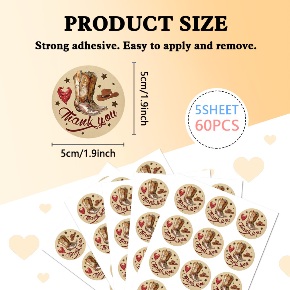 Bedankt stickerlabels Limoncello cirkelstickers 60 stuks cirkelstickers 2 "zelfklevende handige feestcirkelstickers: Black