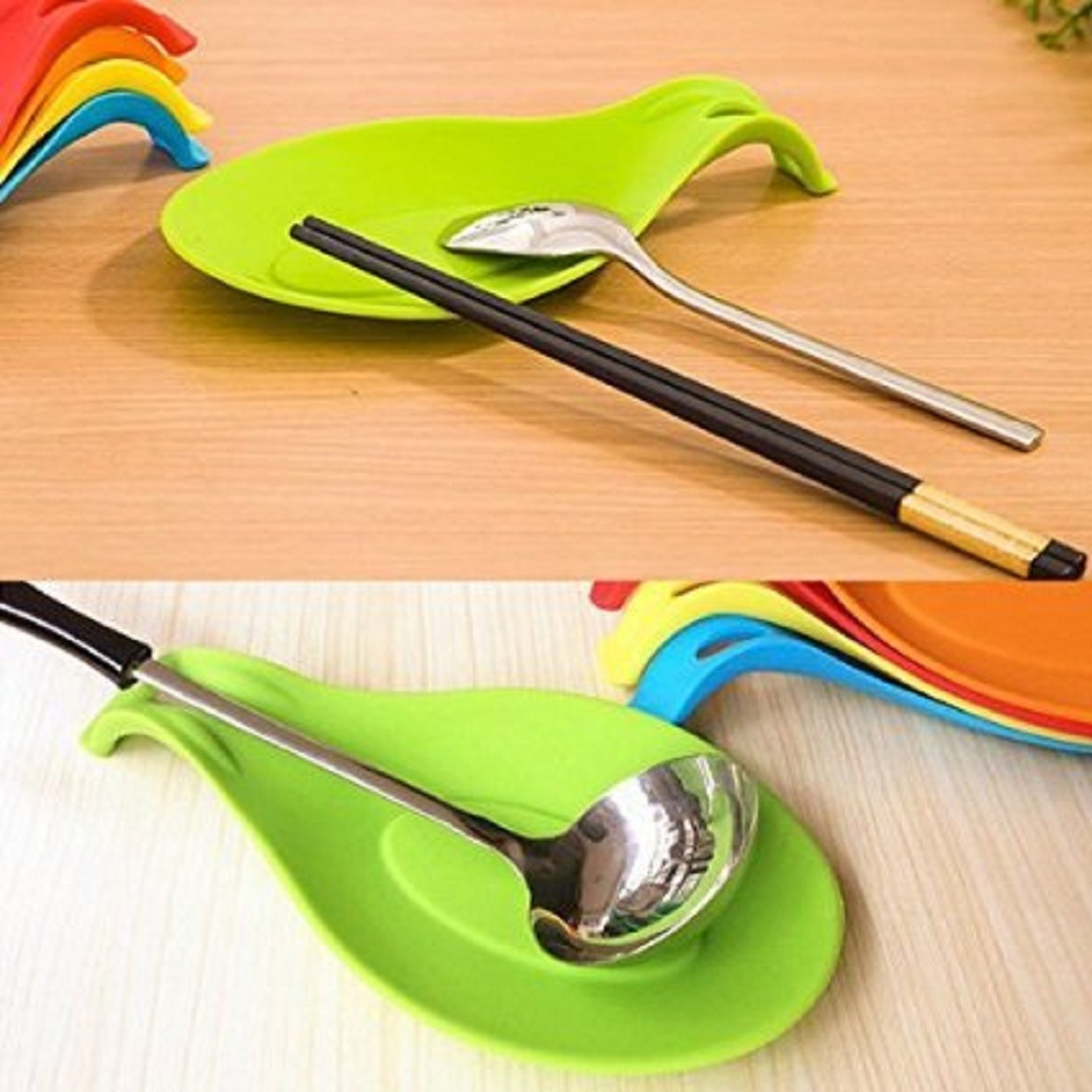 1 Pcs Dikke Siliconen Pad Spatel Pad Lepel Pad Food Grade Hittebestendige Lepel Pad Servies Plank Pad
