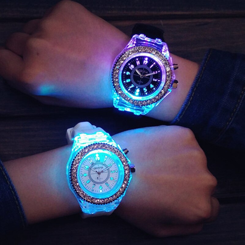 Led silikone ur kvinders mænd sport damer udendørs armbåndsur relogios masculino lysende ure erkek kol saati reloj