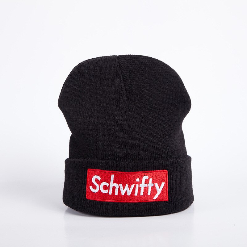 Rick Mützen Rick und Morty Hüte Elastische Stickerei Warme Winter unisex Gestrickte Hütte Skullies UNS Animation Ski Gorros Kappe: Schwarz 03