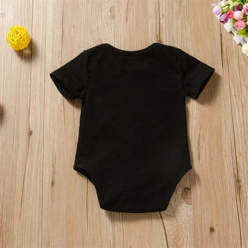 Baby Summer Clothing Newborn Infant Kids Baby Boy Girl Short Sleeve Bodysuit Jumpsuit Letter Clothes Outfit 0-18M