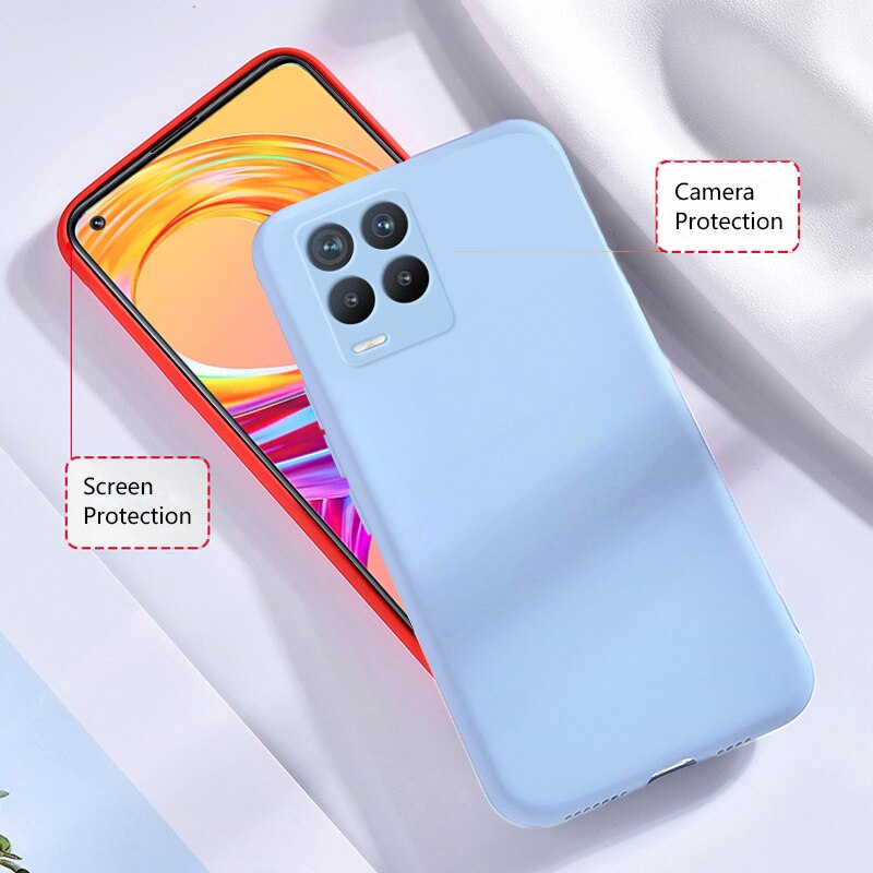 Funda para realme 8 pro de 6,4 pulgadas, carcasa fina mate suave de tpu sin huella dactilar