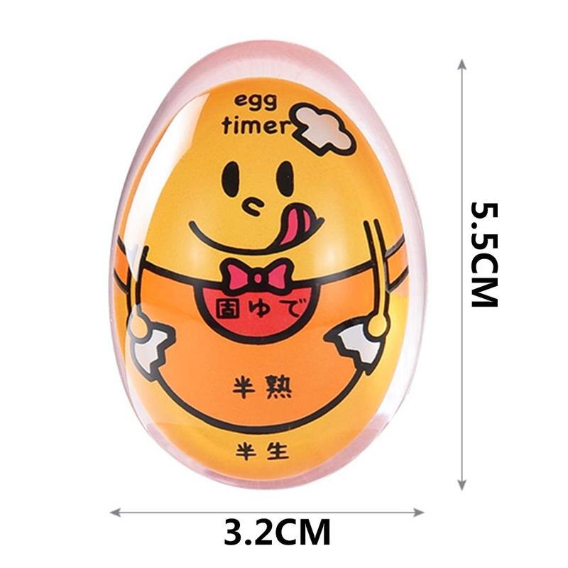 Color Changing Egg Timer Resin Perfect Half/Semi/Fullyboiled Eieren Door Temperatuur Keuken Helper Ei Timer Gadgets Warmte-Slip: 6x3cm