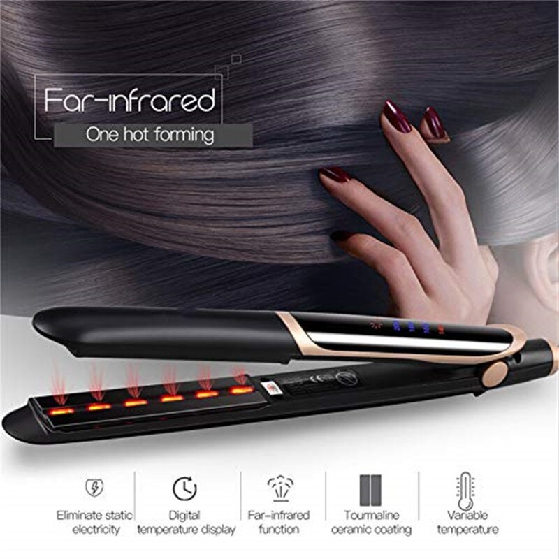 2 In 1 Hair Straightener Curling Iron Flat Iron Hair Plates Straightening Styling Tool Smoothing Iron Hair Crimper