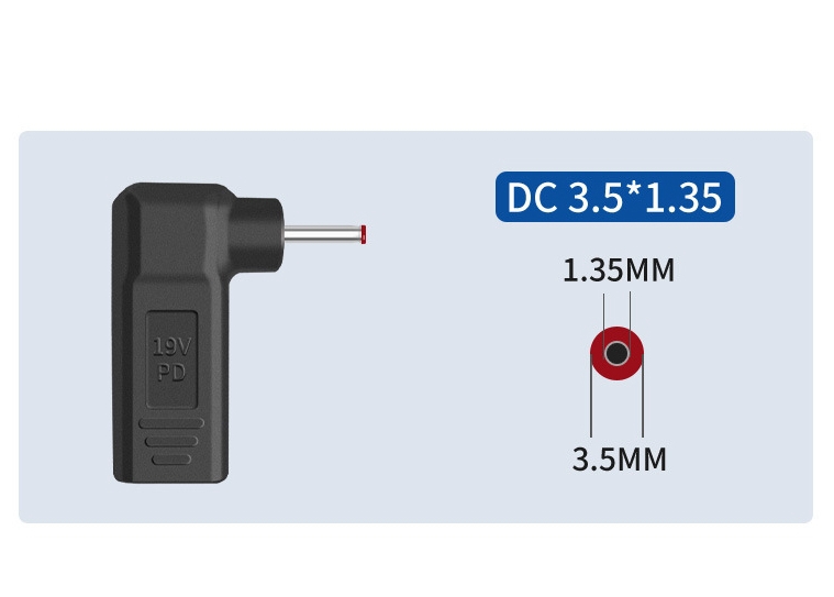 Laptop Power Adapter Connector DC Plug USB Type C Female naar Universele Mannelijke 11*4.5mm voor Lenovo Asus Hp Dell Acer Notebook Charge: Blauw