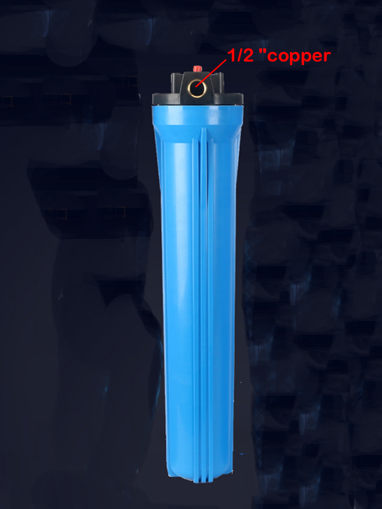 20- tums blå filterflaska 1/2 '' 3/4 " plast/kopparöppning 20/25mm läckagesäkert explosionssäkert filterskal för vattenrenare: Röd