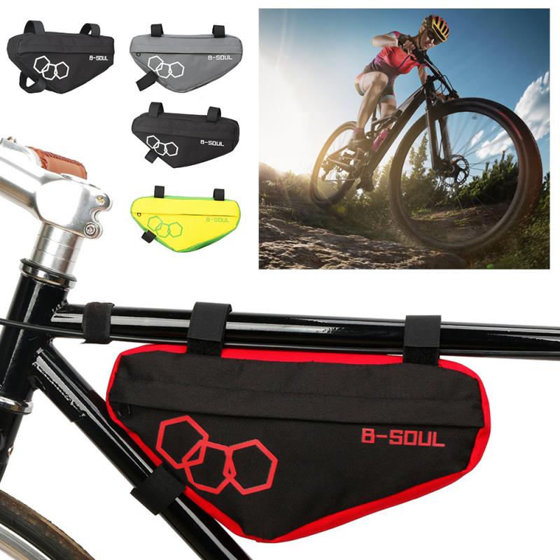 B-SOUL Polyester Bike Bag Waterdichte Mountain Fiets Driehoek Tas Voor Tube Frame Fietsen Tas Pouch Houder Fiets Accessoires