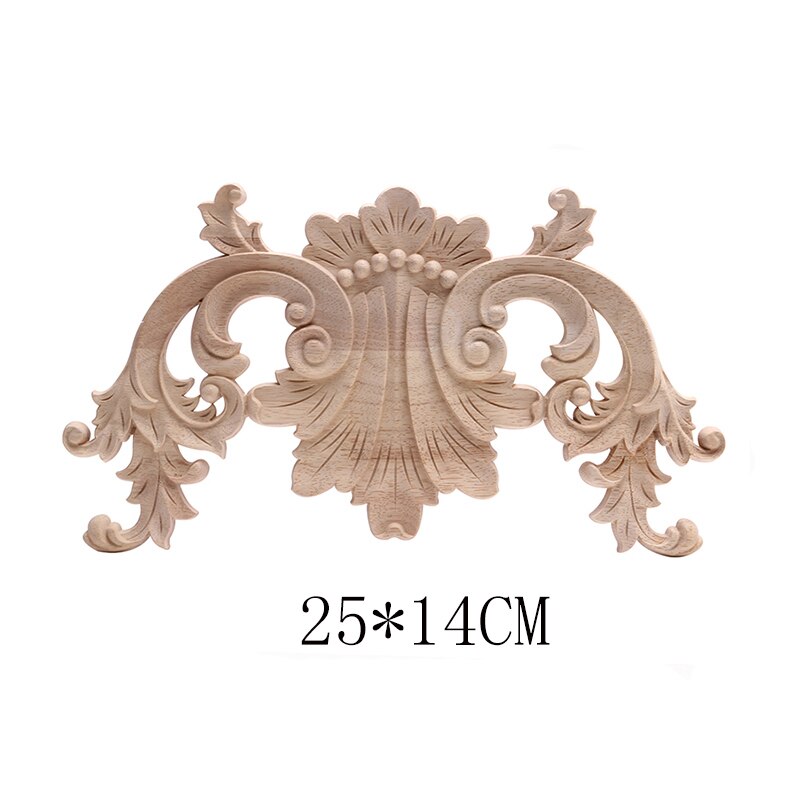 Ensemble de meubles sculpture sur bois européenne | Coin, porte-fleur, fleur sculptée Fine et bois massif, adhésif moderne: C190-2