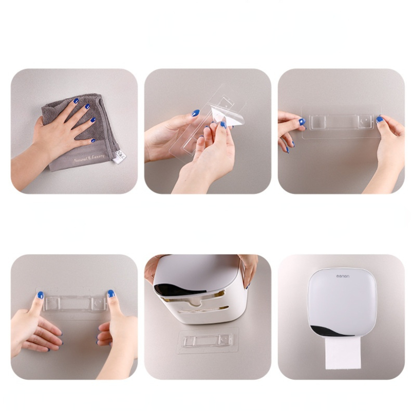 Wall Mounted Waterproof Toilet Paper Holder Tissue Box Roll Paper Tube Paper Storage Rack Home Kitchen Bathroom Accesories