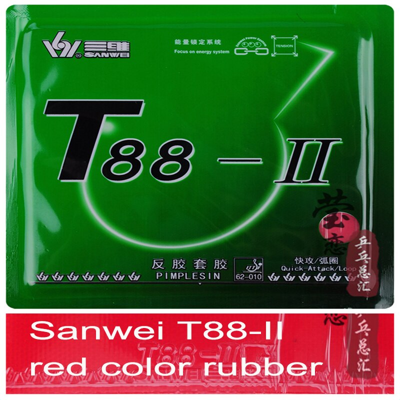 Original Sanwei T88 taiji table tennis rubber training rubber for table tennis racket game: T88-2 red