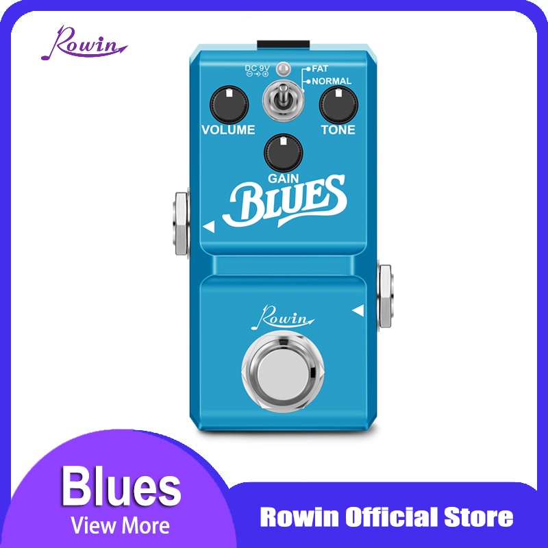 Rowin ln -321 blues pedal bredspektret frekvensrespons blues stil overdrive effekt pedal til guitar guitar tilbehør