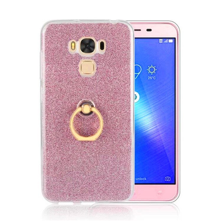 Funda de teléfono ultrafina suave TPU Gel Original con anillo de dedo para ASUS ZenFone 3 MAX ZC553KL MAX ZC520TL ZE552KL ZE520KL: ZE552KL / The pink